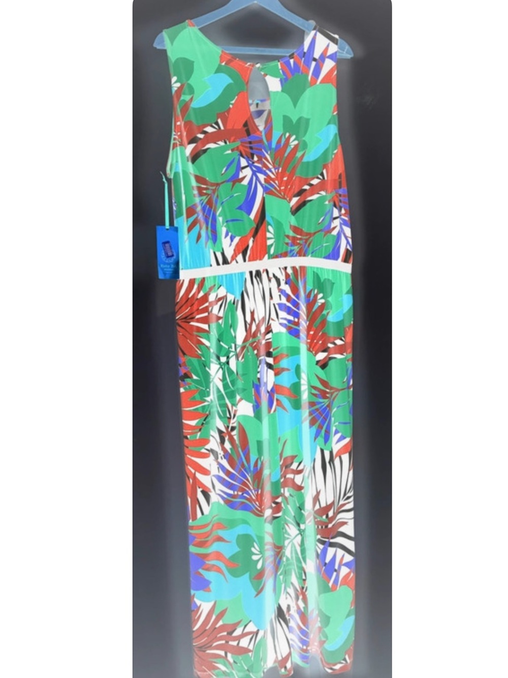 NWT Ruby Rd Tropical Multicolor Sleeveless Maxi Dress Beach Cover up XL - Picture 6 of 6